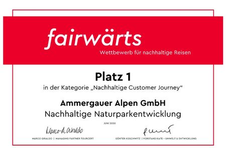 Urkunde Fairwärts Award