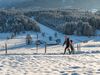 Zwei Menschen beim Winterwandern durch den Naturpark Ammergauer Alpen